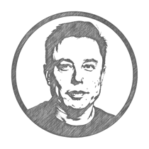 A portrait of Elon Musk