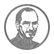 A portrait of Steve Jobs