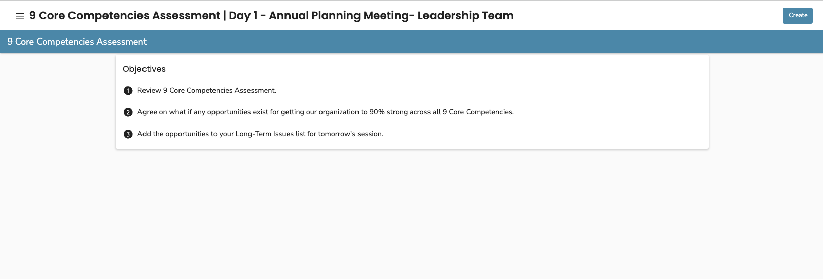 Ninety's 9 Core Competencies for your Annual Planning Meeting